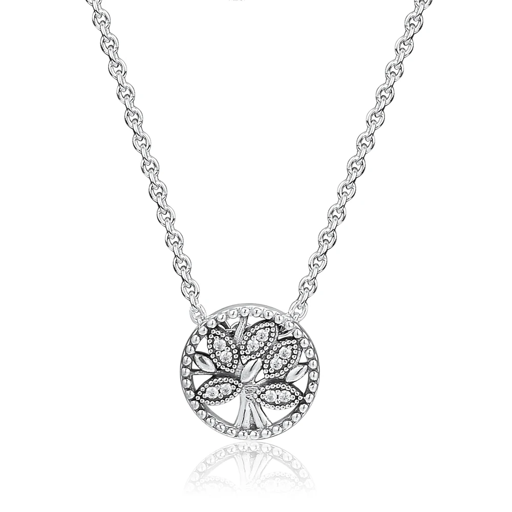 

CKK Necklace Tree of Life Necklaces Kolye Choker Women Jewelry Collares 925 Sterling Silver Chain Colar bijoux Femme Collier