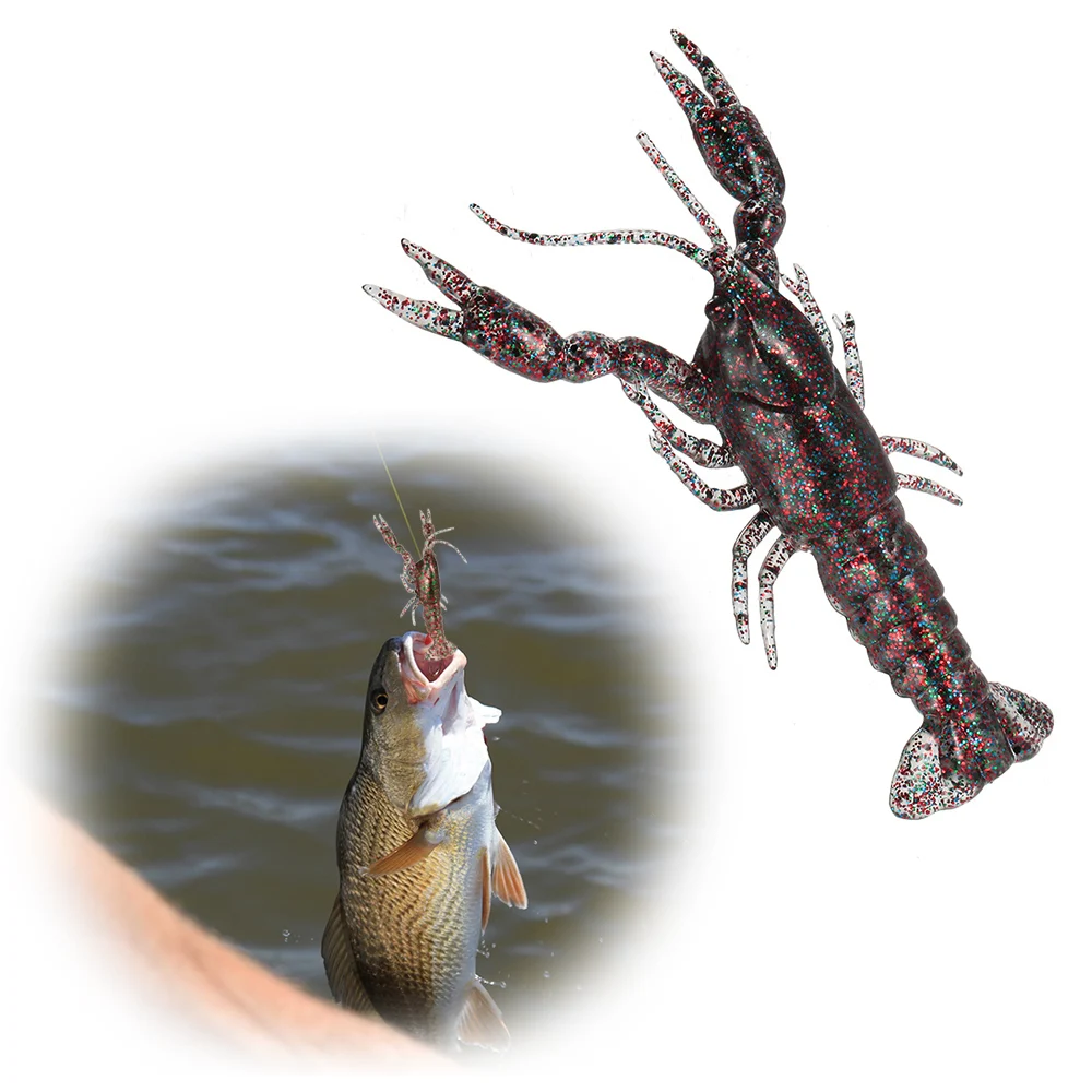 1pcs Fishing Lure 12cm/19g Ocean Soft Crawfish Shrimp Lobster Swimbait