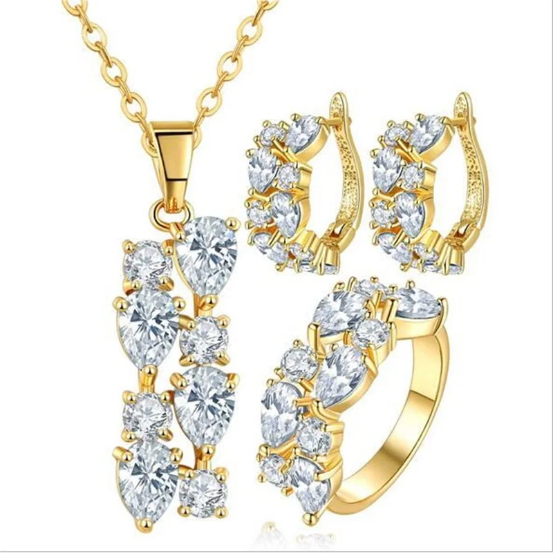 Buy High Quality Gold Color Flower Jewelry Sets with