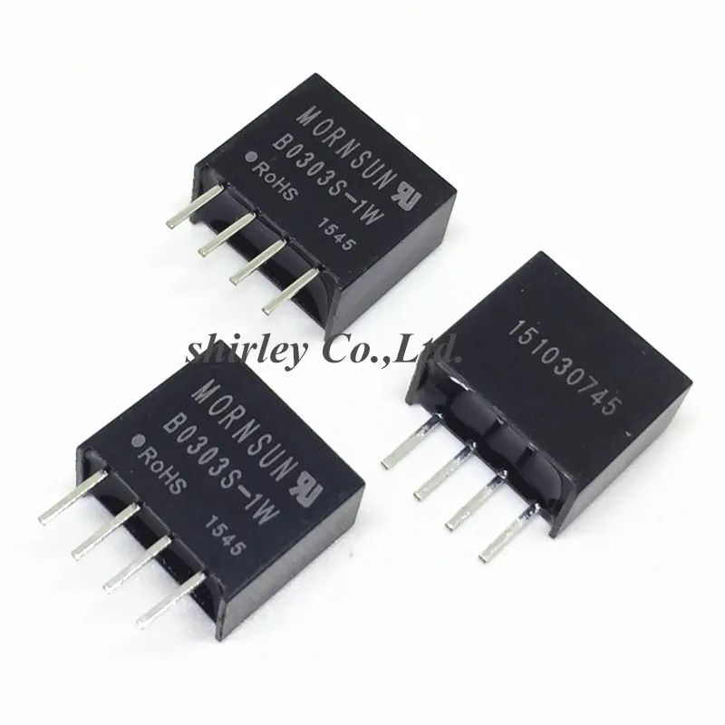 

Free shipping 5pcs New original MORNSUN Isolated power module B0303S-1WR2 B0303S-1W B0303S SIP-4 DC-DC 3.3V turn 3.3V