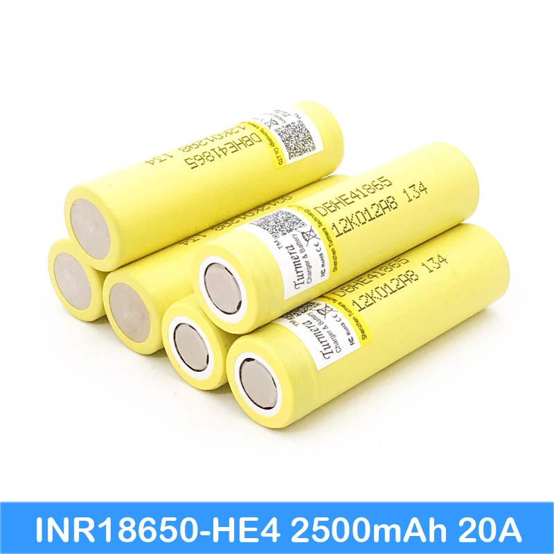 

Original HE4 2500mAh Li-lon Battery 18650 3.7V Power Rechargeable batteries Max 20A,35A discharge For E-cigarette power tools AU