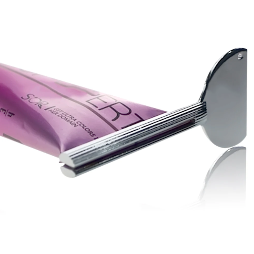 

Behogar T Shape Metal Tube Squeezer Roller Key Paint Tooth Paste Hair Dye Cream Tube Squeezer Wringer