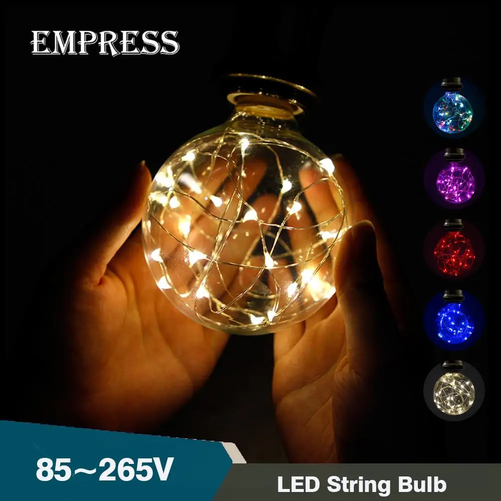

Decorative G95 E27 Edison Led Bulb String Globe Retro Ampoule Novelty RGB Filament Lamp 110V 220V For Holiday Lamp Night Light