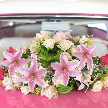 

10pcs Colorful Artifical Lily Flower Head Silk Flower For DIY Wedding Holiday Festival Party Home Room Decor Hair Accessories