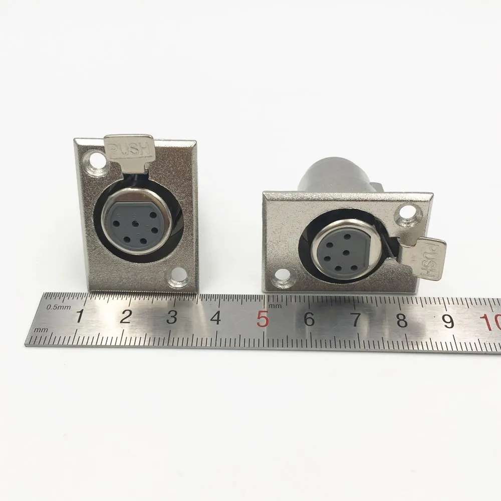 8 шт. 6 PIN XLR штекер или гнездо шасси панель крепление провода Jack Блокировка Разъем