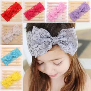 

2015 girl Lace Bow Headband mint lace bow headband Vintage Head Wrap Photo Prop Hair Accessories 30pcs/lot