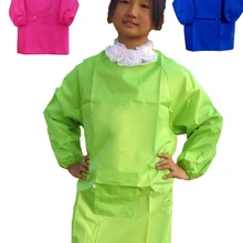 Случайный узор, длинный рукав художественный фартук и халат водонепроницаемый против грязи детский сад живопись одежда-для роста 110-135 см