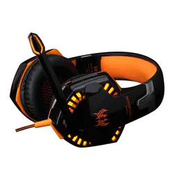 Профессиональный Gaming Headset наушники KOTION каждый G2000 за ухо оголовье с микрофоном стерео хороший бас светодиодный свет для PC Игры