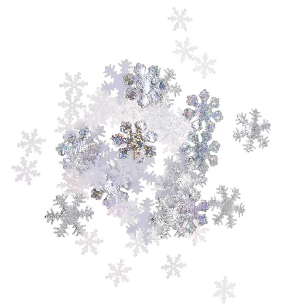 500pcs Christmas Table Confetti Snowflakes Throwing Scatter Decoration 