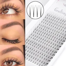 240 шт./кор. готовых 3D объем ресниц вентиляторы 0,10 Толщина C D Curl Indicidual ресницы, ручная работа! полупостоянная для наращивания ресниц