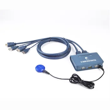 

1pc 2 Port USB HDMI KVM Switch With Control 2 Computers from a Single Console KVM Switch Box