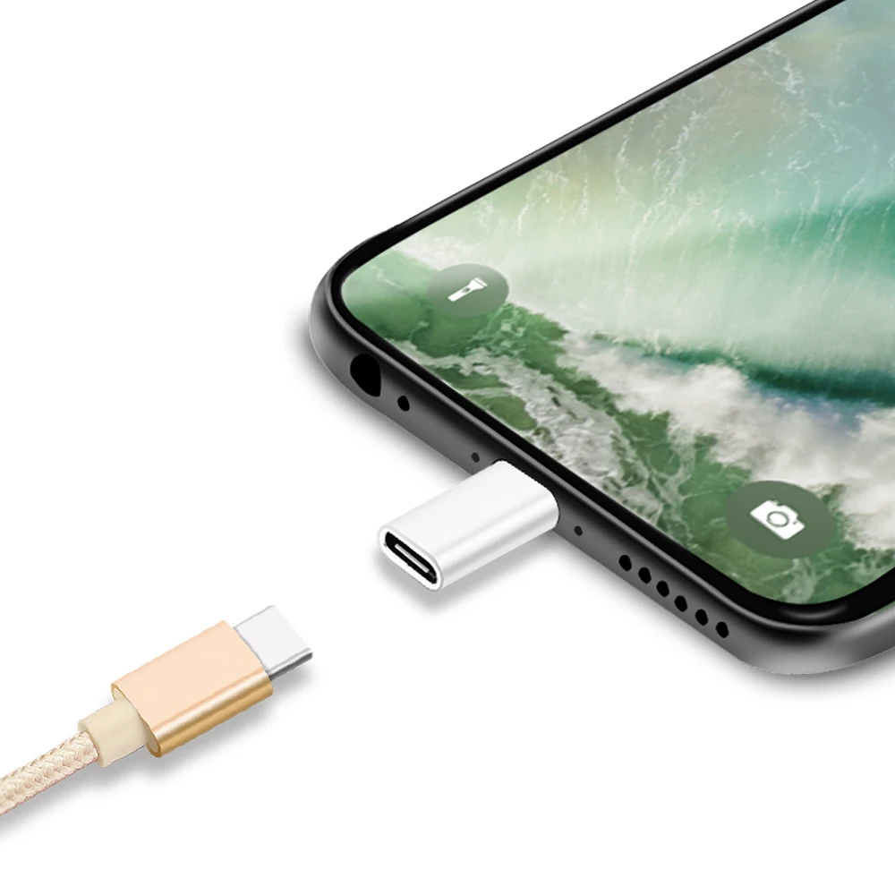 NYFundas 3 шт. микро usb разъем адаптер для Apple iphone XS MAX XR 8 7 6 plus 5 5s se X ipad 4 Tpye_c USB2.0 кабель