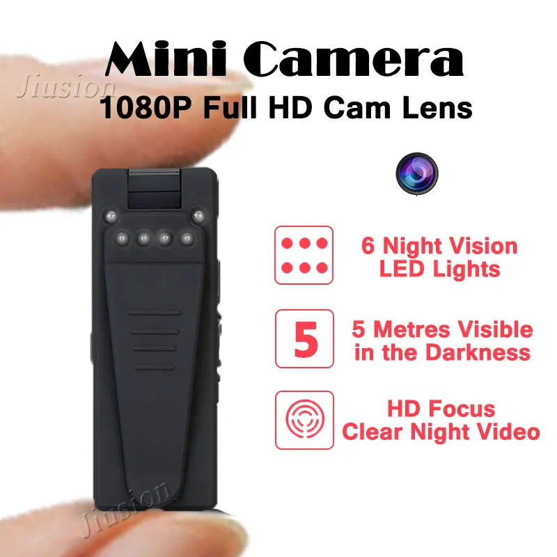 

1080P Mini Camera HD Video Recorder Camcorder with 6pcs Night Vision Lights Motion Sensor Webcam DV DVR Audio Micro Secret Cam