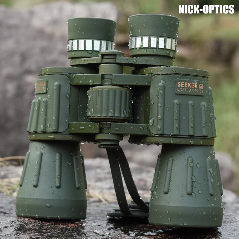 

Professional Germany 10X50 Military Binoculars Powerful Binocular Telescope Waterproof Army Green telescopio for Hunting Camping