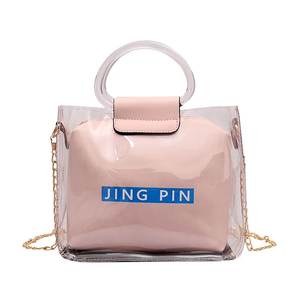 

Clear Transparent Shoulder Bags Women Candy Color Women Jelly Bags Purse Solid Color Handbags Large Capacity Crossbody Bag #YL5