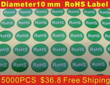 

5000 PCS 10mm Electronic Product RoHS Sticker Adhesive Label