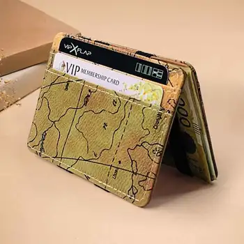 

2019 new map series PU wallet creative magic wallet trend unisex wallet