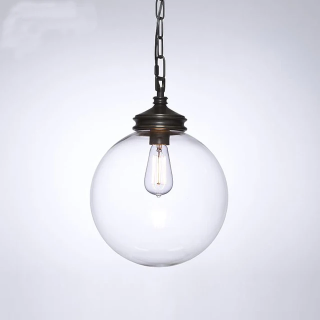 Us 58 0 Vintage Diy Gl Ball Pendant Lights Fixture Home Deco Living Room E27 Bulb Black Iron Chain Lamps Diameter 25cm 30cm In Us 58 0 Vintage Diy Gl Ball Pendant Lights Fixture Home Deco Living Room E27 Bulb Black Iron Chain Lamps Diameter 25cm 30cm In