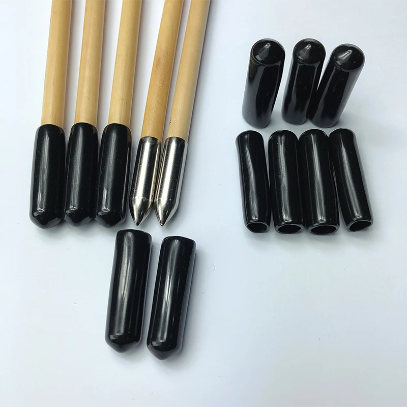 

50/100PCS Archery Broadhead Target Arrow Head Rubber Blunt Target Point Arrowhead Field Point ID8mm Outer Diameter ArrowShaft