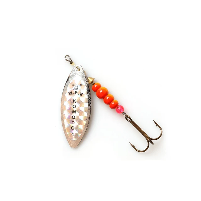 W.P.E KOMODO Spinner Lure 1pcs 12.6g/17.3g/27.2g Spoon Lure Brass Metal Fishing Lure Hard Bait Carp Fishing Pesca Pike Wobblers 03