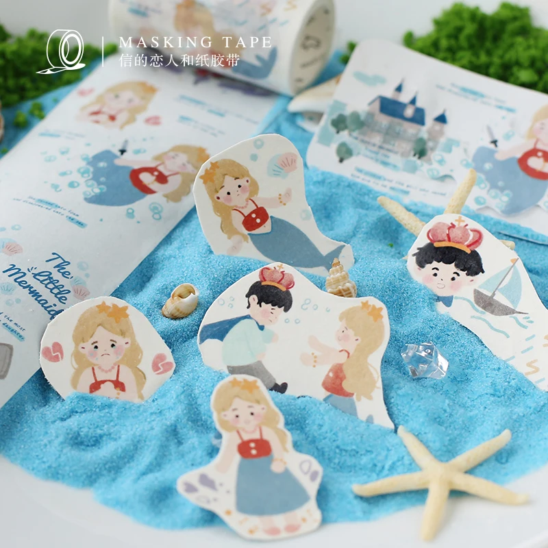 

Fantasy Fairy Tales Mermaid prince Animals washi tape diy decoration for scrapbooking masking tape adhesive tape