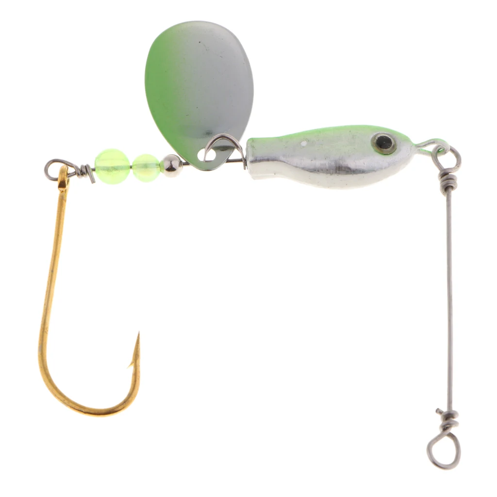 19g Metal Sequins Spinner Fishing Lure Pike Salmon Bait Bass Trout Lead Fish Lure Barbed Hook Spinnerbaits 