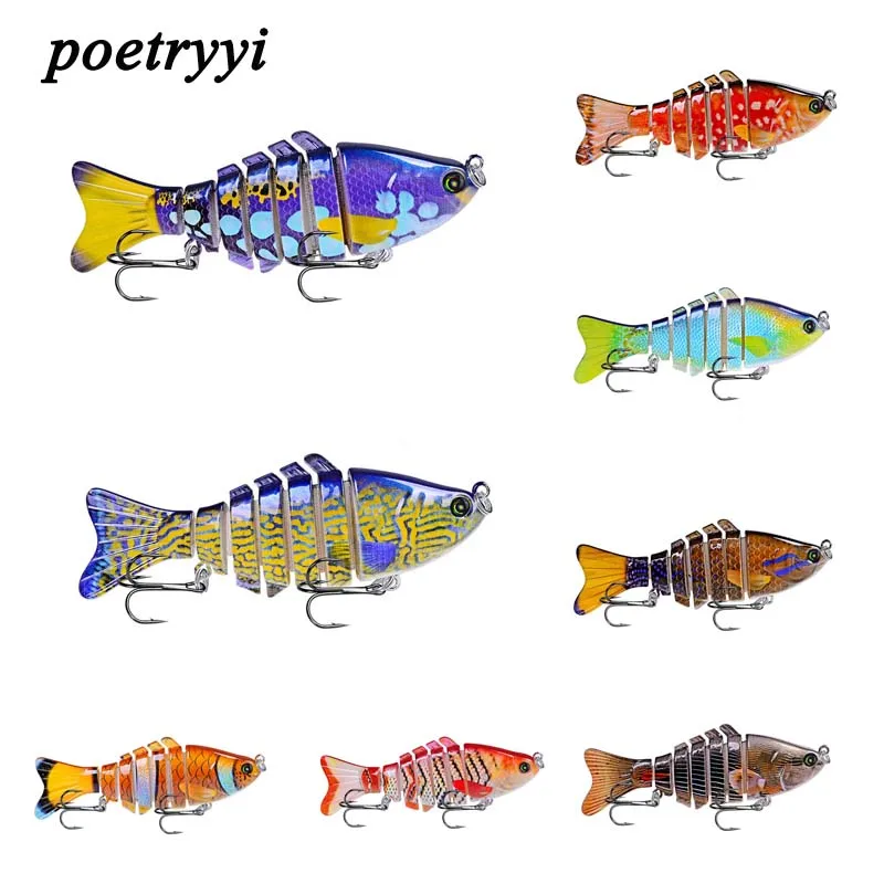 

2018 new style painting road lure bait plastic hard bait 10cm 15.61g road bait multi-section fish bionic bait fishing wobblers30