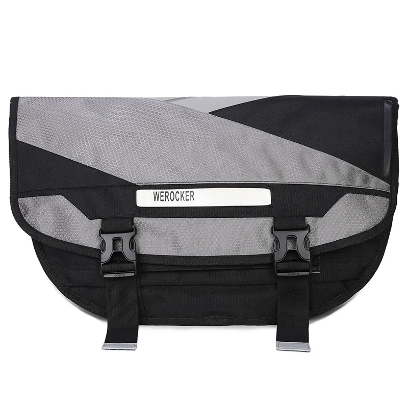 

Fixed Gear Men Bicycle Messenger Bag with Large Area Reflective Tape Boy Bike Night Riding Shoulder Bag Bolso Patineta Bicicleta