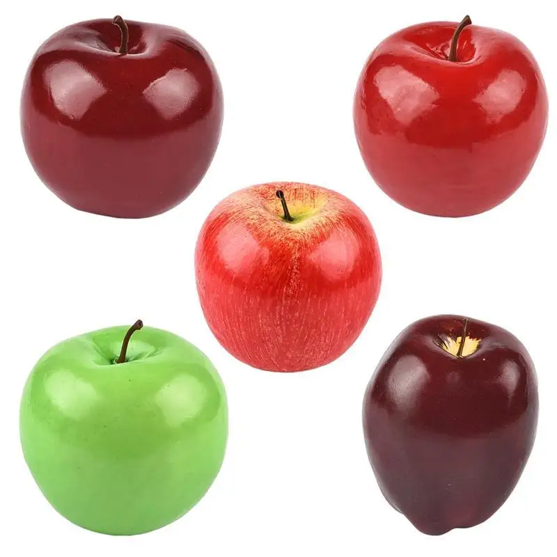 

Hot 5 Style Lifelike Simulation Apple Decorative Plastic Artificial Fake Fruit Home Decor Party Decoration