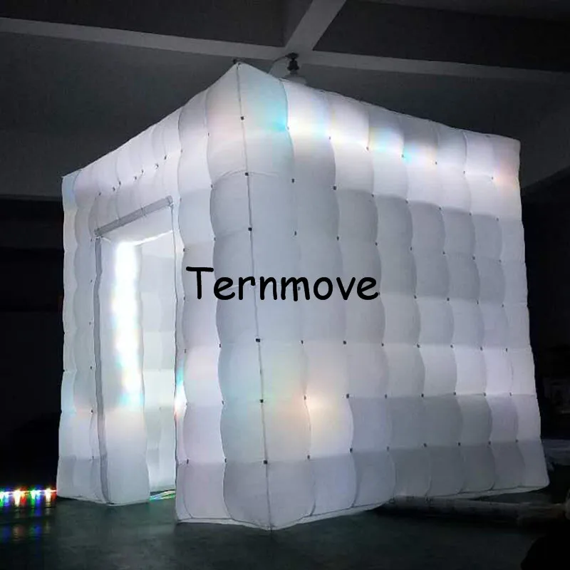 LED light photo booth,inflatable cube tent with led lights Mobile