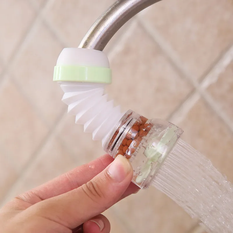 

1PC Rotary Water Filter Nozzle Head Bubbler Filter Tap Faucet Aerator Connector Water Saving Sprayers Diffuser Kitchen Adapter