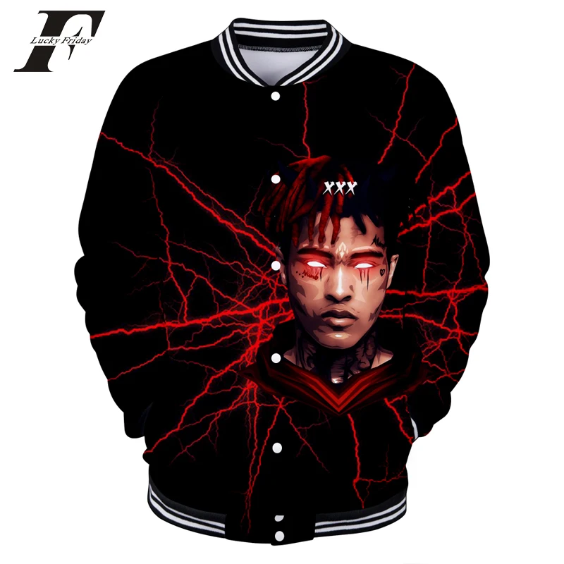 Xxxtentacion 3D бейсбольная куртка Бомбер мужская Rip xxxtentacion свитер рэпер Jahseh Дуэйн Onfroy