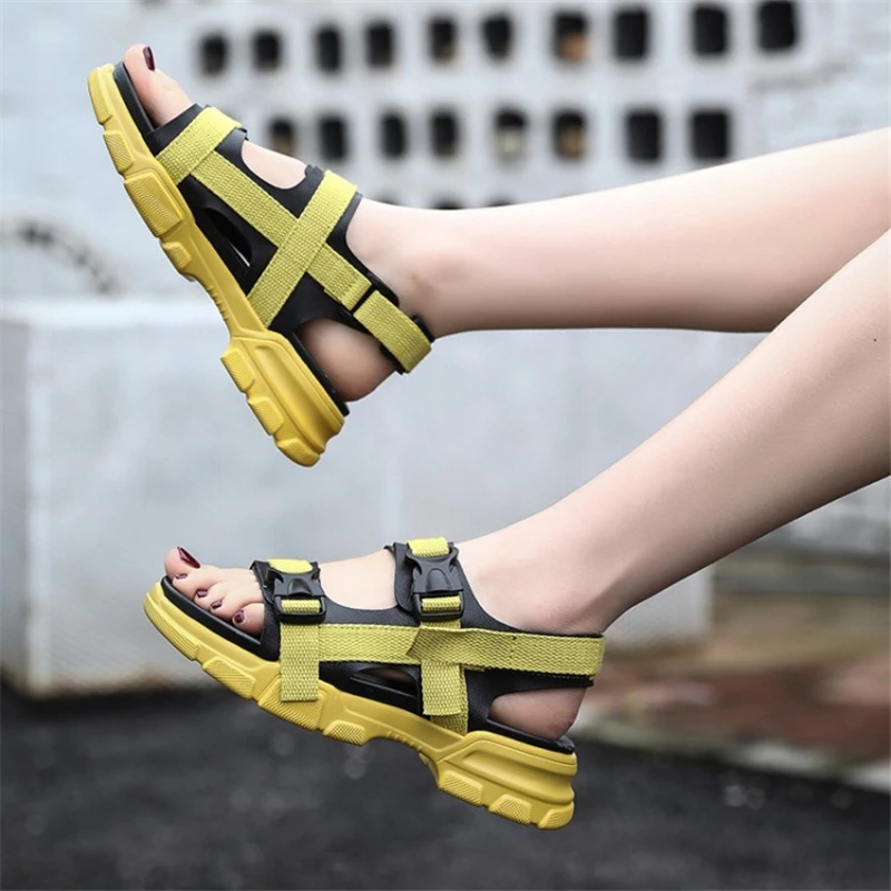 

Women Sandals 2019 Rome Summer Fashion Hollow Gladiator Wedges cloth Peep Toe Hook-Loop walking Lady Shoes zapatos de mujer