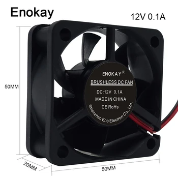 

Wholesale 2 Pieces Enokay 5020 fan 12V/24V 2Pin 50x50x20mm 50mm PC Computer Case Cooling Cooler DC Fan with Grill