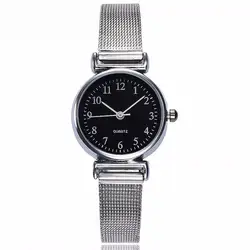 2018 модные женские туфли часы-браслет известный бренд дамы из нержавеющей стали Аналоговый кварцевые наручные часы Для женщин Relojes Mujer 4FN