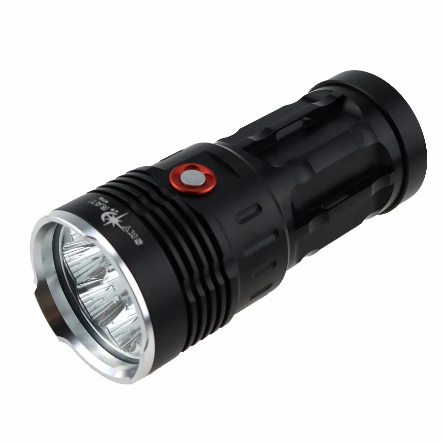 4500LM черный SKY RAY King 3-режим 4x CREE XM-L T6 СВЕТОДИОДНЫЙ торшер фонарь(4x18650 батарея