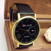 High-profile leisure 2017 Fashion casual men’s watches quartz Unisex Casual Fashion Faux Leather Strap Quartz Analog Wrist Watch