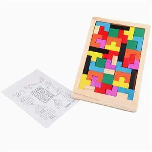 Головоломка головоломки Tangram игрушки детские деревянные пазлы развивающая