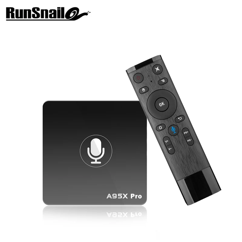 

A95X PRO Smart TV BOX Android 7.1 4k S905W Quad-core Cortex-A53 Mali-450MP5 2.4G Wireless WIFI set top box Voice control tv box