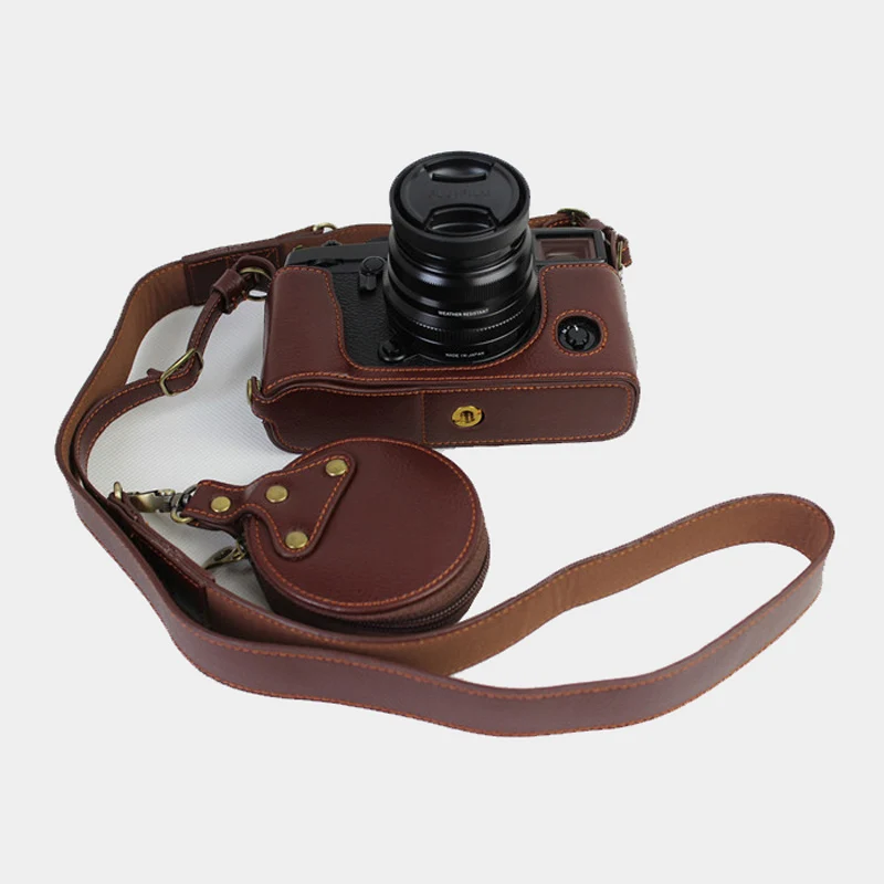 Чехол для камеры из натуральной кожи полусумка чехол Fujifilm Xpro II наплечный ремень