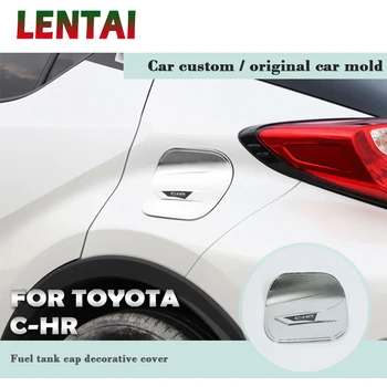 

LENTAI Auto Car Modified Fuel Tank Protective Cover Decorative Stickers Styling For Toyota CHR C-HR 2018 2017 2016 Accessories