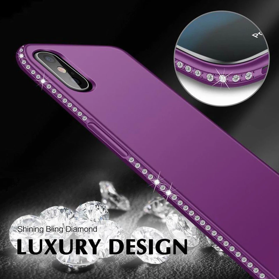 

Diamond Case for iphone X 6S 8 Plus XR XS MAX Case Glitter Bumper Huawei P20 P30 Pro Mate 10 Lite Nova 3 Honor 9 Lite 8X 7X 7C