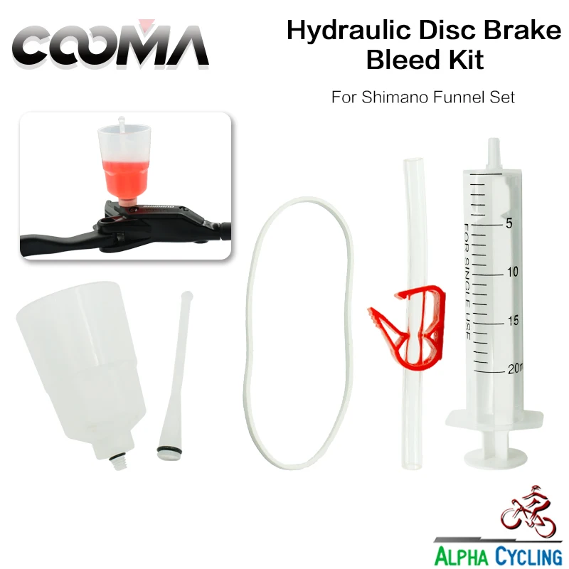 

COOMA's Hydraulic Brake BLEED KIT for SHIMANO Brake System, Mineral Oil Brake, Funnel Set Basic Kit V0.5