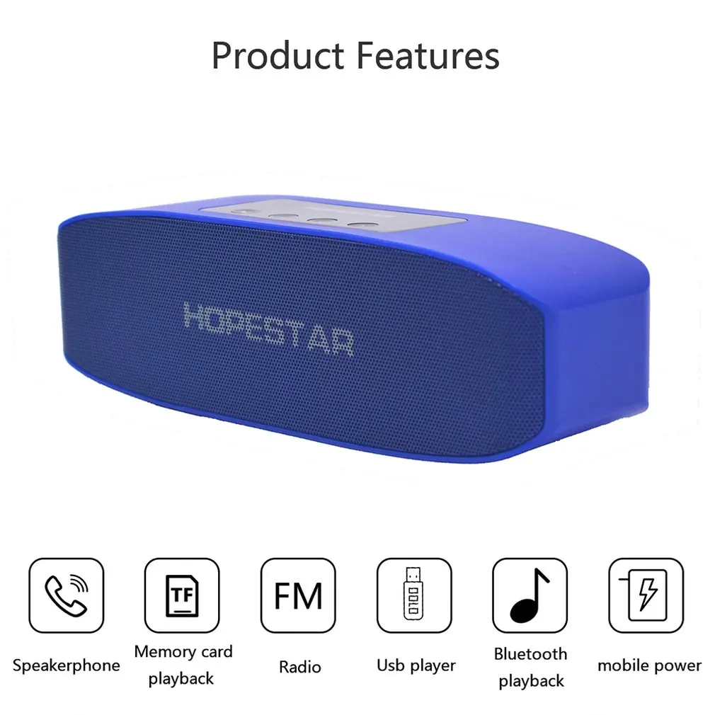 HOPESTAR H11 динамик fm-радио беспроводной громкий динамик стерео звук MP3 музыкальный плеер Поддержка TF карта Мобильная мощность