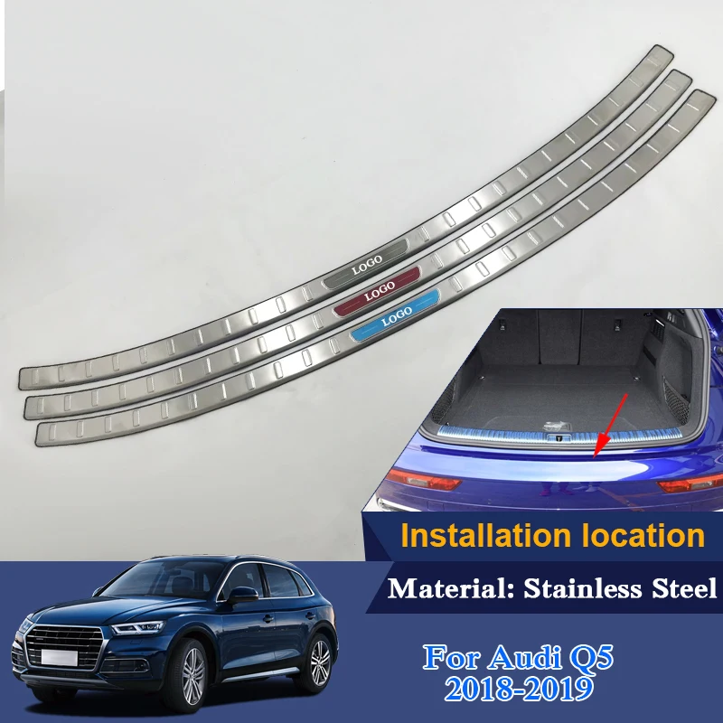 

QCBXYYXH Trunk Rubber Rear Guard Bumper Protector Trim Cover Rear Bumper Protector Sill Car For Audi Q5 Q5L 2018 2019 External