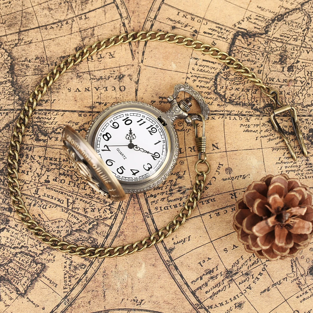 Antique Pocket Watch Free Shipping Vintage Bronze Sword Art Online Chain Pocket Watch Necklace Pendant Mens Christmas Gift  (12)