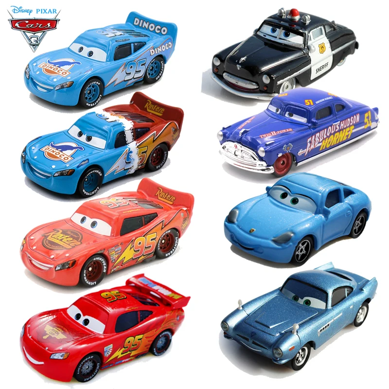 

Original Disney Pixar Cars 2 3 Lightning McQueen Mater Jackson Storm Ramirez 1:55 Diecast Metal Alloy Model Toys Birthday Gift