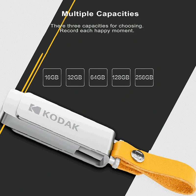 KODAK USB флеш-накопитель 128 ГБ 256 ГБ металлическая ручка-накопитель 32 Гб 64 Гб 16 Гб K133 USB3.0 карта памяти Unidad Flash USB3.1 Флешка USB накопитель