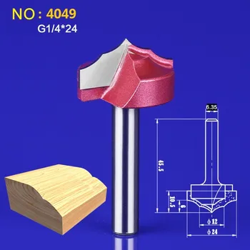 

1pcs NO:9120 6.35*24mm Chest/Door wood flat edge trimmer milling cutter Engraving Machine Milling Knife