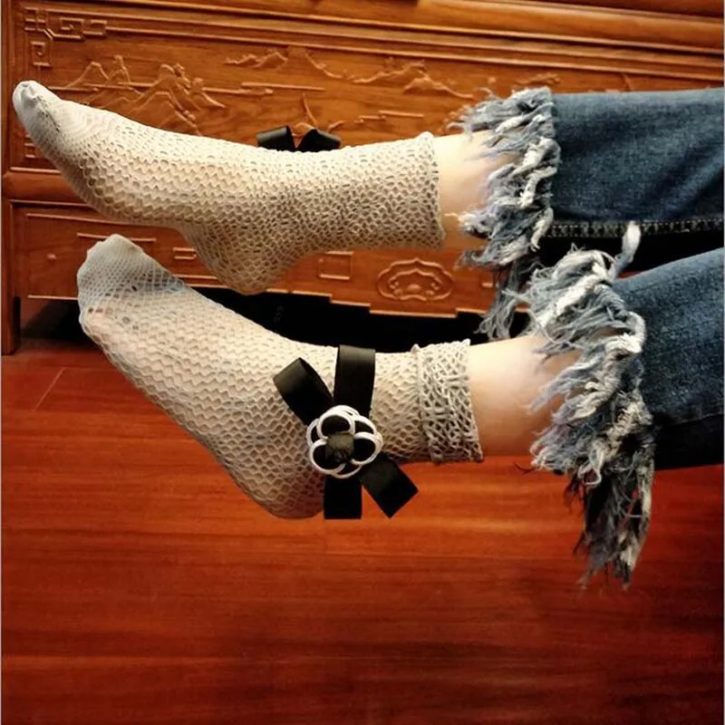 JMS Kasenbely/женские шелковые носки с кристаллами; однотонные чулки с носком; короткие эластичные носки с цветочным принтом; короткие носки до щиколотки